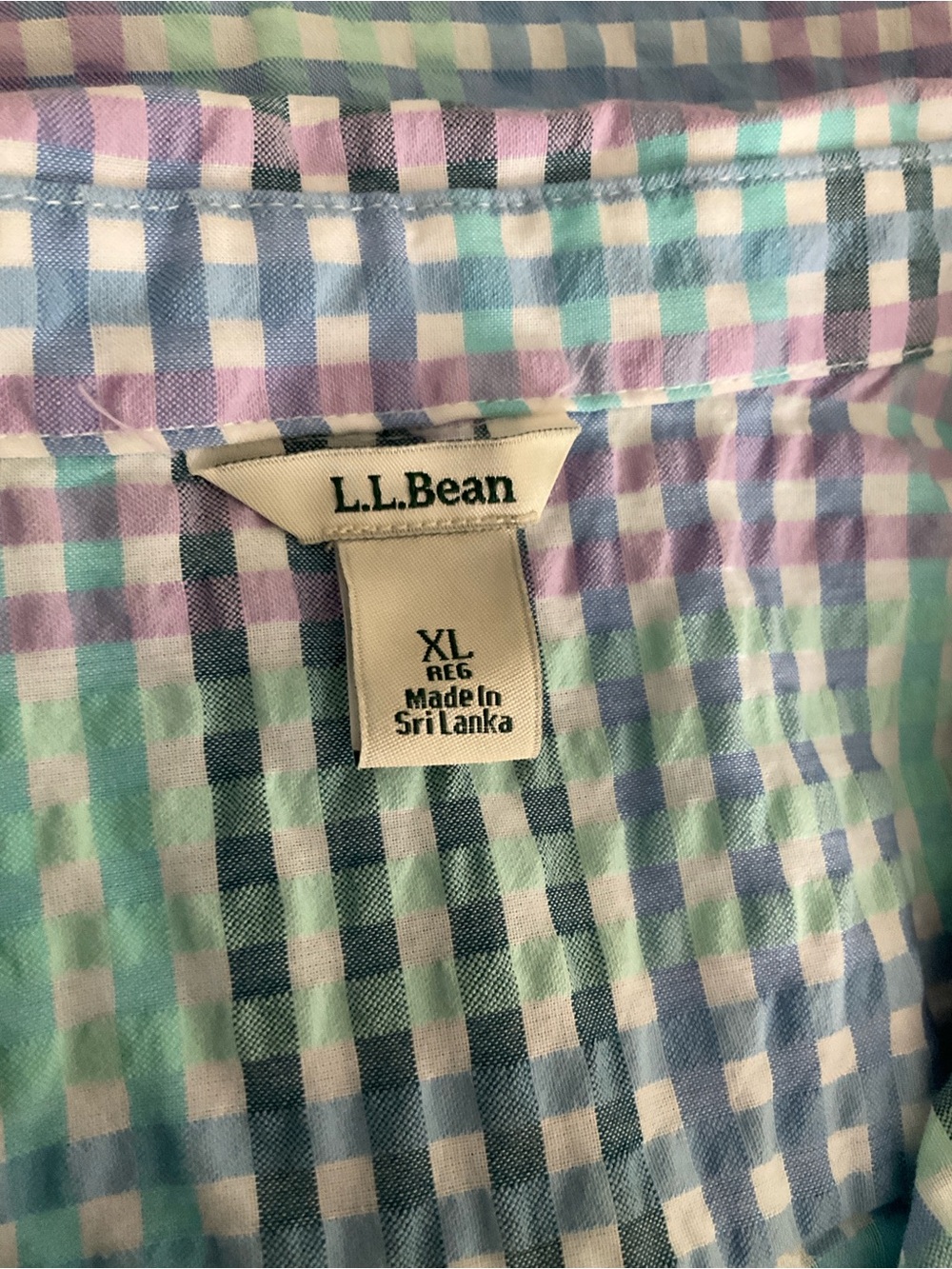 L.L. Bean  Women XL Henley Popover Short Sleeve Button Shirt 100% cotton - Picture 4 of 7